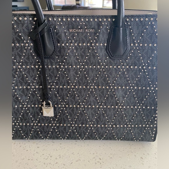 Michael Kors Black Studded Tote Bag - Picture 2 of 12